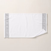 Gray Grecian Frieze Design Badhandtuch Set (Handtuch)