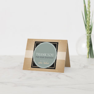 Gray Green Circle B Square Tags Beileid Vielen Dan Dankeskarte