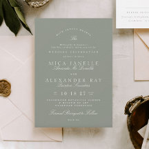 Gray Green | Classic Elegant Formal Wedding