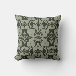 Gray Green Elegant Throw Kissen