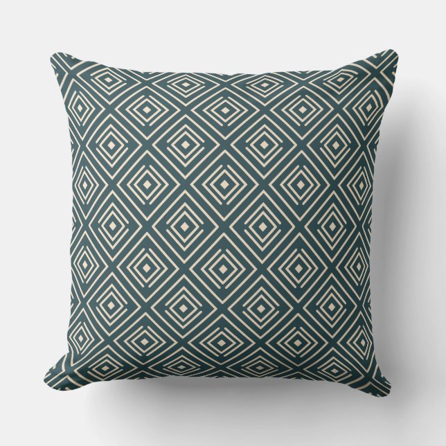 GRAY GREEN MODERN THROW PILLOW KISSEN (Vorderseite)