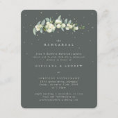 Gray Green Snowberry+Eucalyptus Wedding Probe Begleitkarte (Vorderseite)