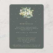 Gray Green Snowberry+Eucalyptus Wedding Probe Begleitkarte (Vorderseite)