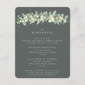 Gray Green Snowberry+Eucalyptus Wedding Probe Begleitkarte (Vorderseite)