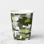 Gray Green Urban Camouflage Pappbecher (Vorderseite)