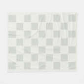 Gray Groovy Karos Gestreiftes Muster Fleecedecke (Vorderseite (Horizontal))