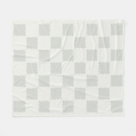 Gray Groovy Karos Gestreiftes Muster Fleecedecke (Vorderseite (Horizontal))