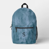 Gray Grunge Aesthetic Bedruckter Rucksack (Vorderseite)