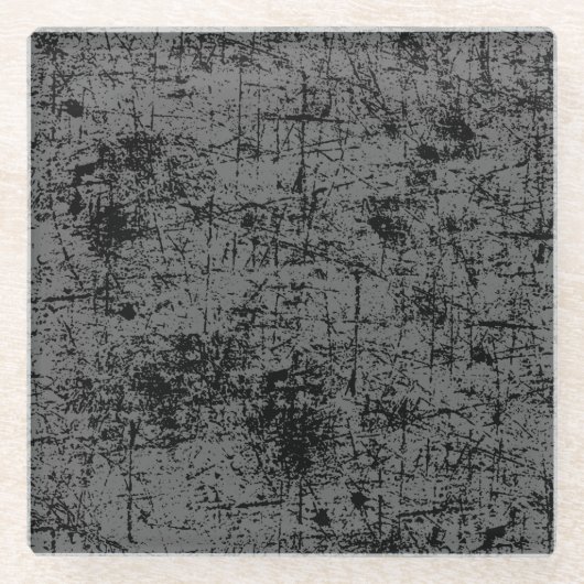 Gray Grunge Glasuntersetzer (Vorderseite)