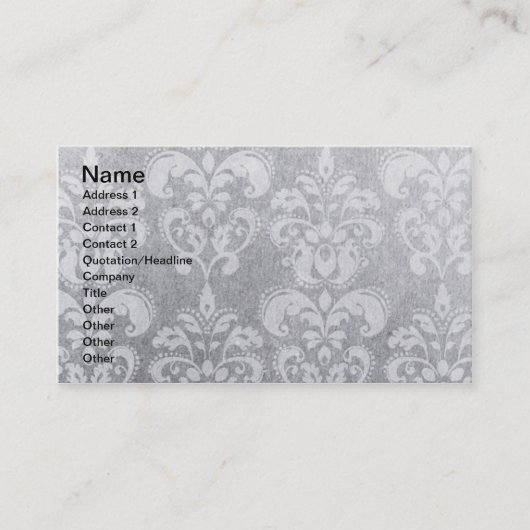 Gray Grunge Wallpaper Visitenkarte (Vorderseite)