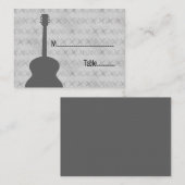 Gray Guitar Grunge Platzkarte (Vorne/Hinten)