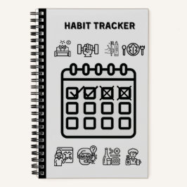 GRAY HABIT TRACKER NOTEBOOK NOTIZBLOCK