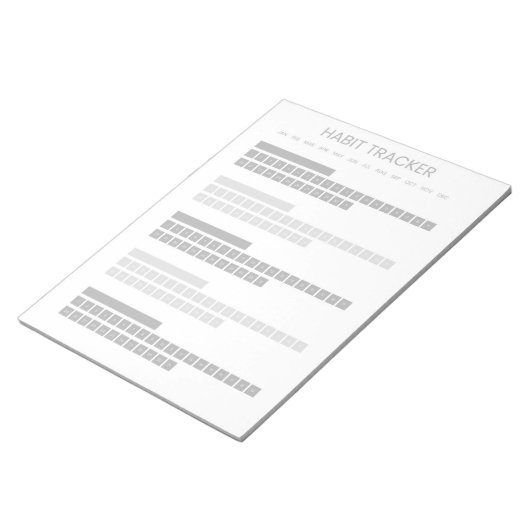 Gray Habit Tracker Notizblock (angewinkelt)