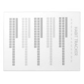 Gray Habit Tracker Notizblock (Vorderseite)