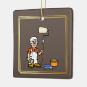 Gray Hair Ältere Male House Maler Ornament (Links)