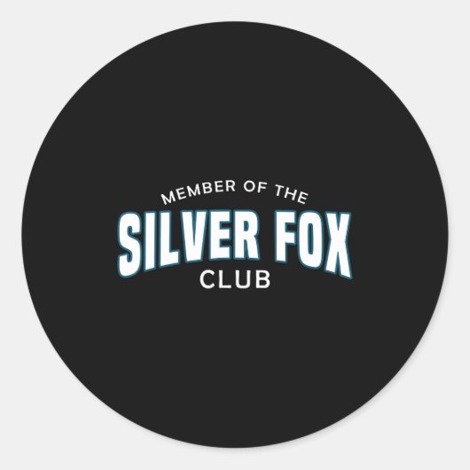 Gray Hair Don't Care G Headedness Men Fox Runder Aufkleber (Vorderseite)