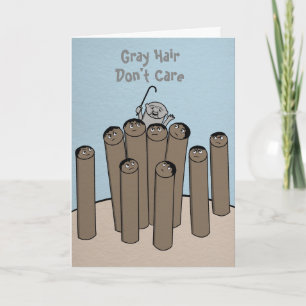 Gray Hair Funny Happy Birthday Card Karte
