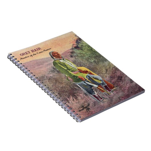 Gray Hair Native American Notebook Notizblock (Rechte Seite)