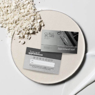 Gray Hair Salon Stylist Moderne Erinnerung Terminkarte