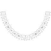 Gray Hand-Drawn Après Bébé Baby Shower Wimpelkette (Alle)