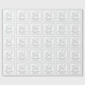 Gray Hand-Drawn Ski You Soon Baby Shower Geschenkpapier (Flach)