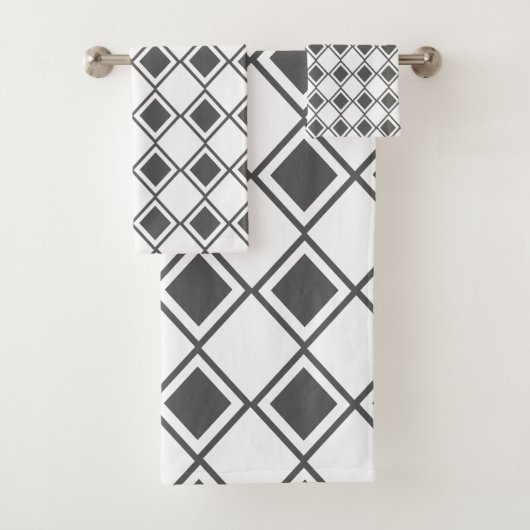 Gray Harlequin Badhandtuch Set (Insitu)