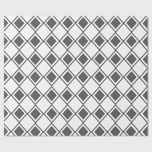 Gray Harlequin Geschenkpapier (Flach)