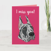 Gray Harlequin Great Dane Vermisst Karte (Vorderseite)