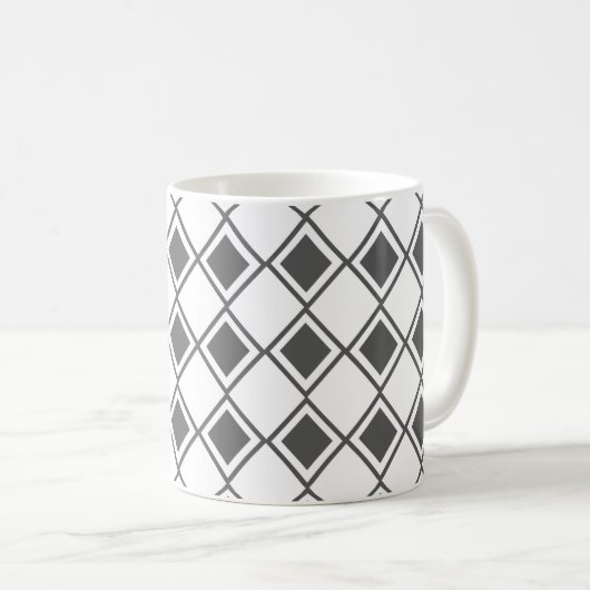 Gray Harlequin Kaffeetasse (VorderseiteRechts)