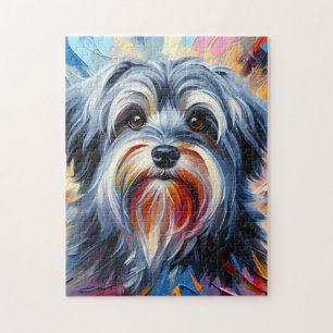 Gray Havanese Hund Acrylic Print Dog Lover Geschen Puzzle