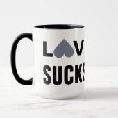 Gray Heart Anti-Valentine Custom Tasse (Links)