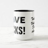 Gray Heart Anti-Valentine Custom Tasse (Zentrum)