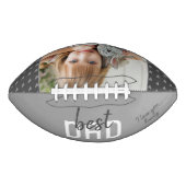 Gray Heart Best Vater Foto Vatertag Football (Vorderseite)