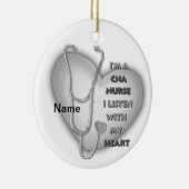 Gray Heart CNA Nurse Keramik Ornament (Rechts)