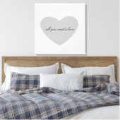 Gray Heart Leinwanddruck (Insitu (Schlafzimmer))