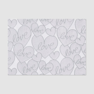 Gray Heart Liebe Wedding Elegant Seidenpapier