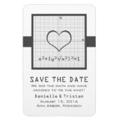 Gray Heart Math Graph Speichern Sie das Date Magne Magnet (Vertikal)