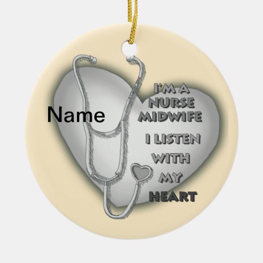 Gray Heart Midfrau Nurse Keramik Ornament (Vorne)