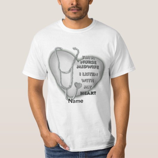 Gray Heart Midfrau Nurse T-Shirt (Vorderseite)