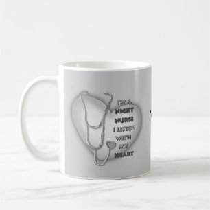 Gray Heart Night Nurse Kaffeetasse