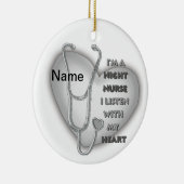 Gray Heart Night Nurse Keramik Ornament (Rechts)