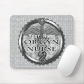 Gray heart ObGyn Nurse Mousepad (Mit Mouse)