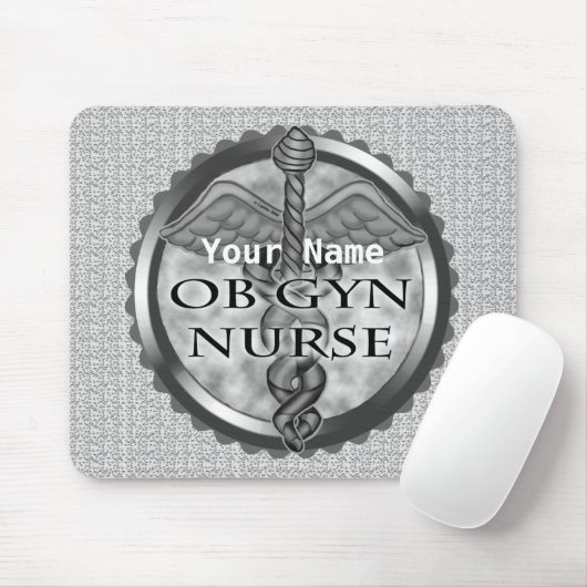 Gray heart ObGyn Nurse Mousepad (Mit Mouse)
