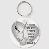 Gray Heart ObGyn Nurse Schlüsselanhänger (Vorderseite)