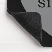 Gray Heart Sigh Mousepad (Ecke)