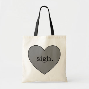 Gray Heart Sigh Tragetasche