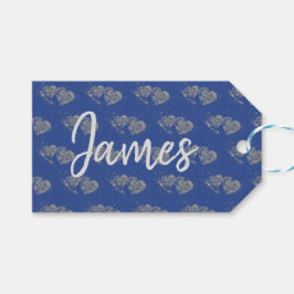 Gray Hearts, Blue Jean Look, Personalisierte Gesch Geschenkanhänger