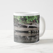 Gray Heron Bird Jumbo-Tasse (Vorderseite Rechts)
