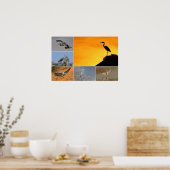 Gray Heron Collage Poster (Küche)