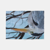 Gray Heron Fleecedecke (Vorderseite (Horizontal))